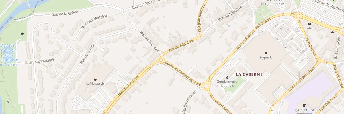 Plan du 93 Rue du Sepulcre à Parthenay