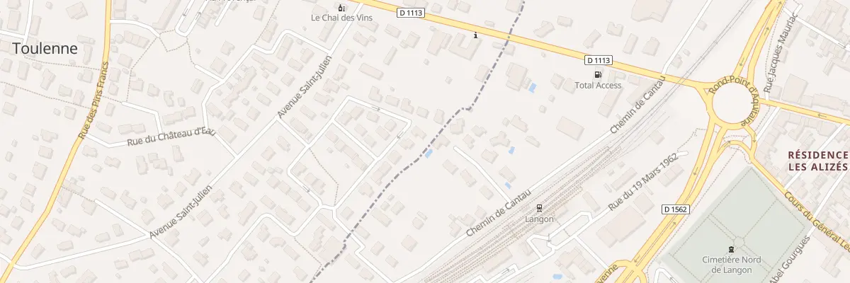 Plan du 12 Rue Claude Gaubert à Toulenne