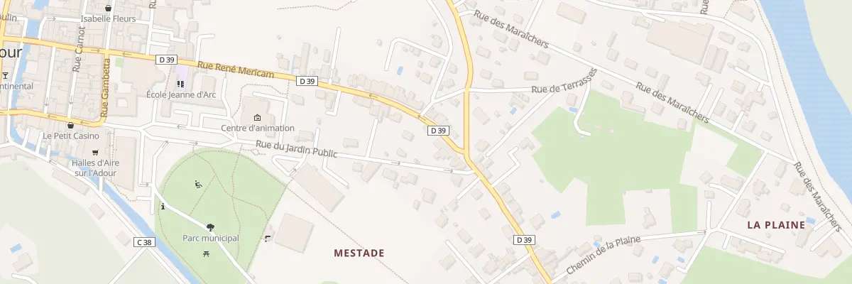 Plan du 20 Rue René Méricam à Aire-sur-l’Adour