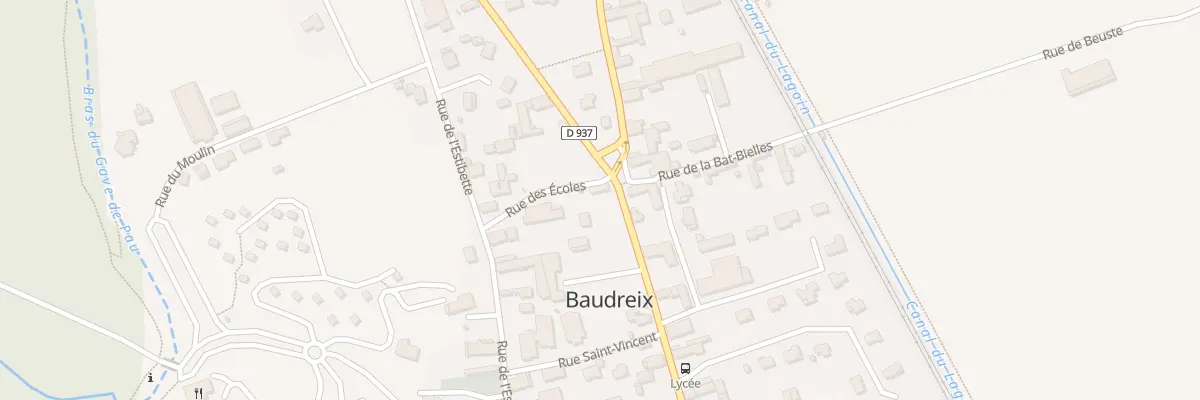 Plan du 1 Rue des Ecoles à Baudreix