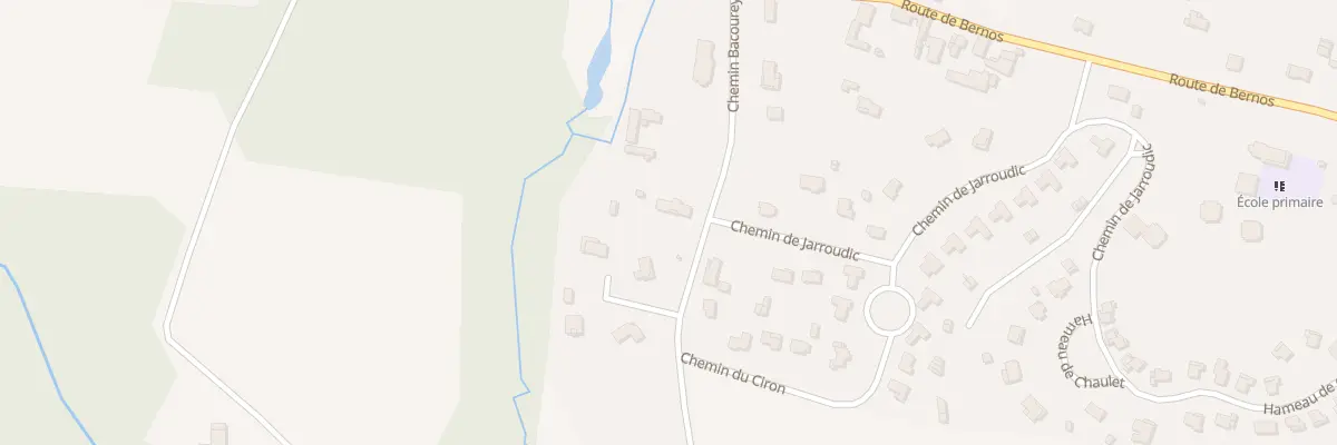 Plan du 188 Che de Bacourey à Bernos-Beaulac