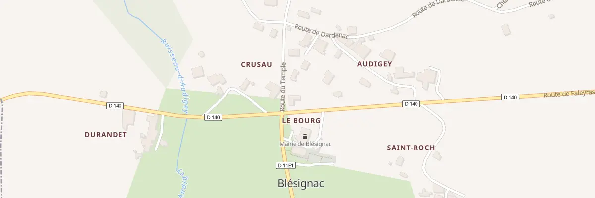 Plan du 1 Audigey-Ouest à Blésignac