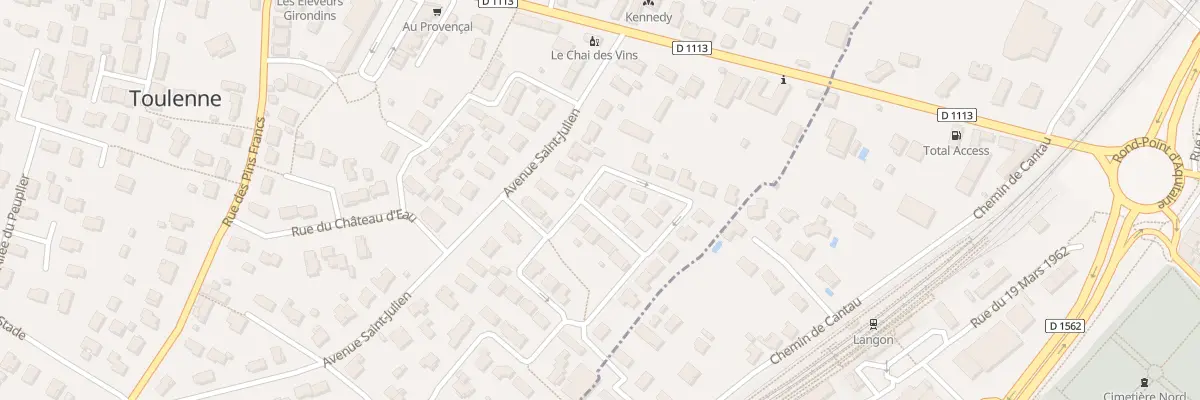 Plan du 1 Rue Claude Gaubert à Toulenne