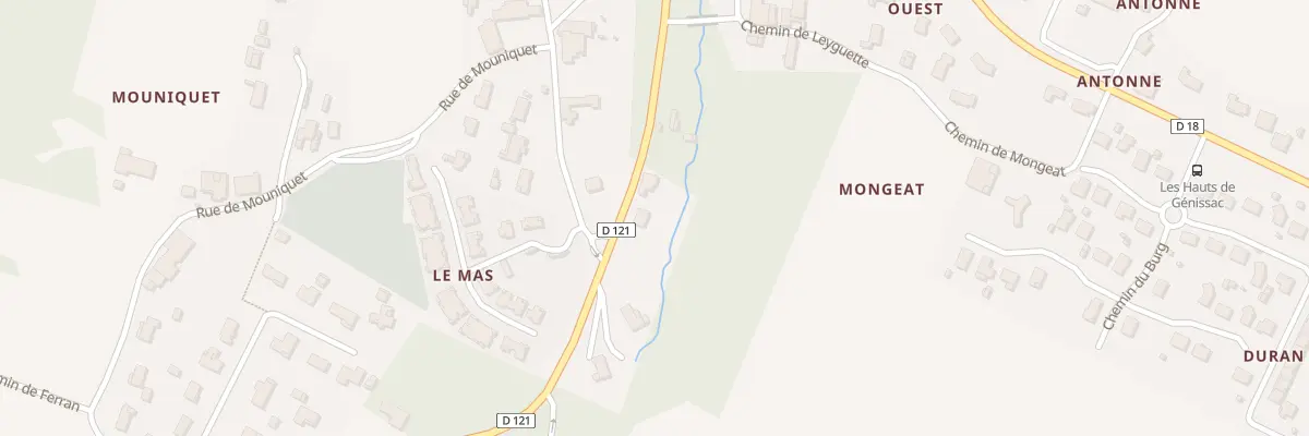 Plan du 299A Le Bourg à Génissac