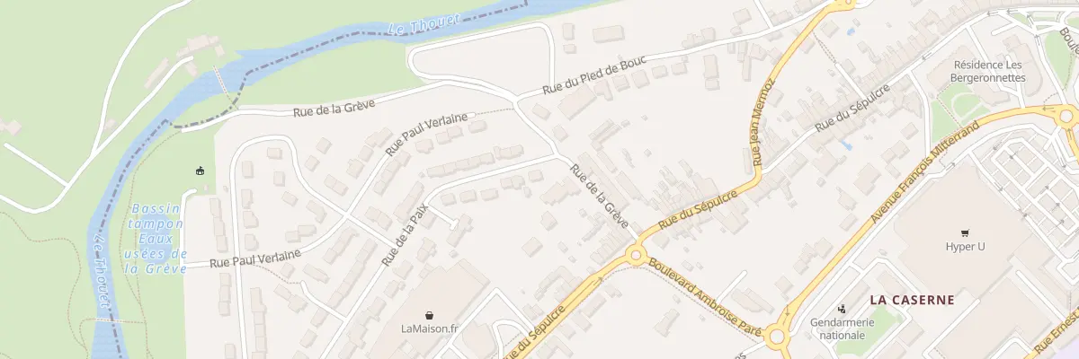 Plan du 40 Rue de la Paix à Parthenay