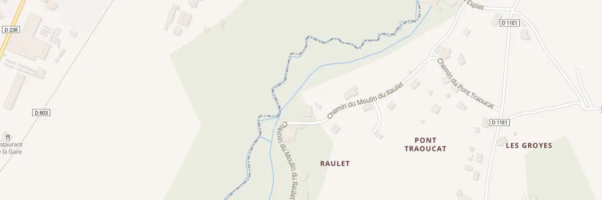 Plan du 18 Che Moulin de Raulet à Blésignac
