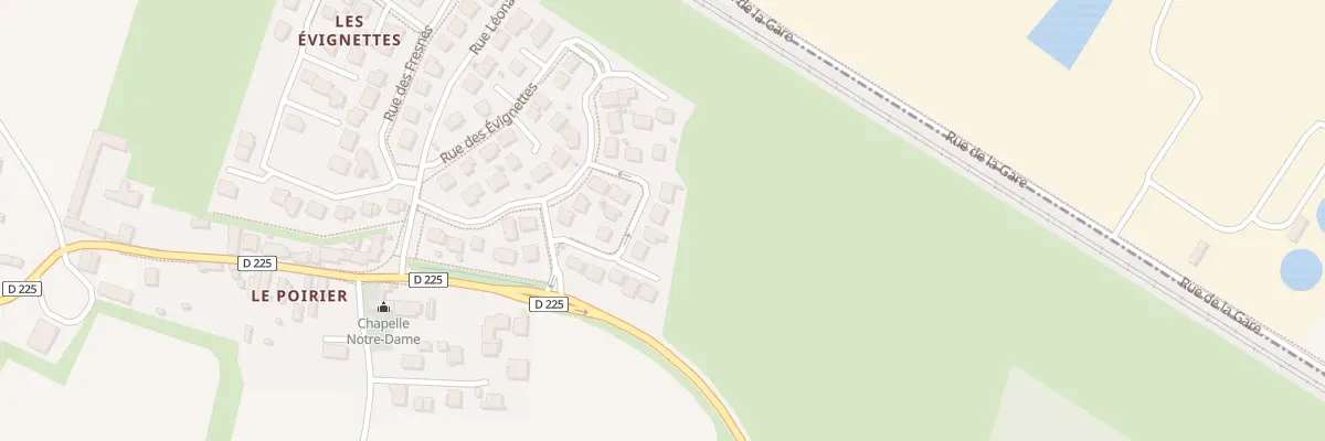 Plan du 16 Rue Chemin du Poirier à Frénouville