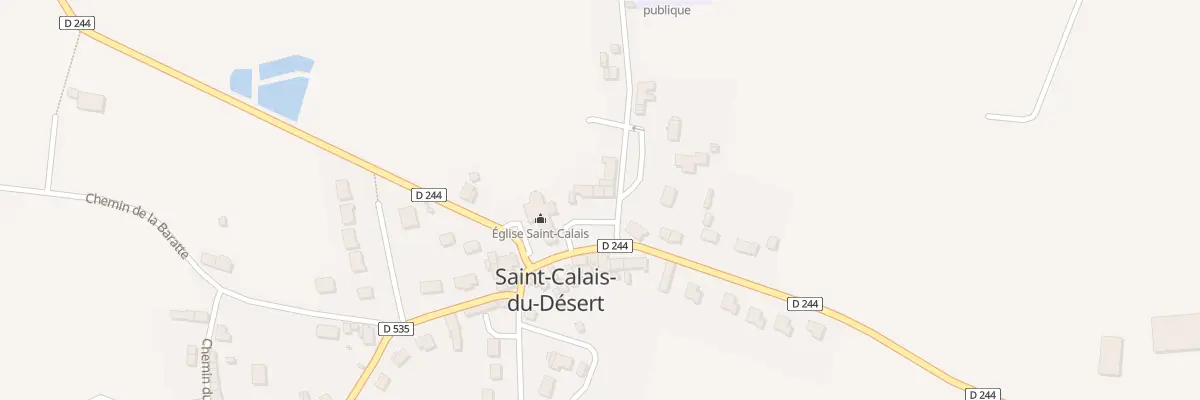 Plan du 2 Pl de l’Eglise à Saint-Calais-du-Désert