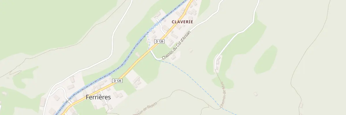 Plan du 2 Che d’Hountagnere à Ferrières