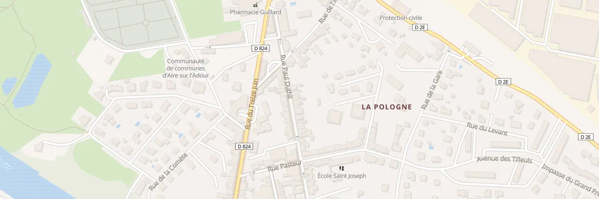Plan du 30 Rue Paul Duthil à Aire-sur-l’Adour