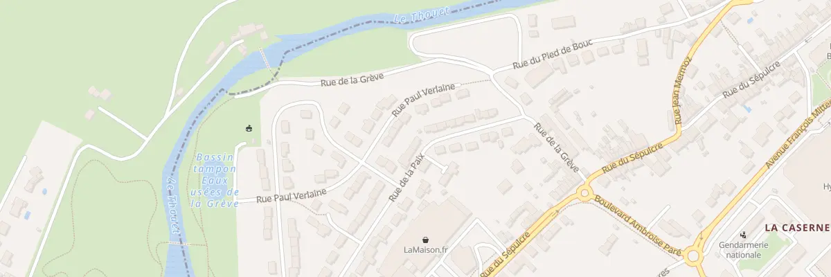 Plan du 37 Rue de la Paix à Parthenay