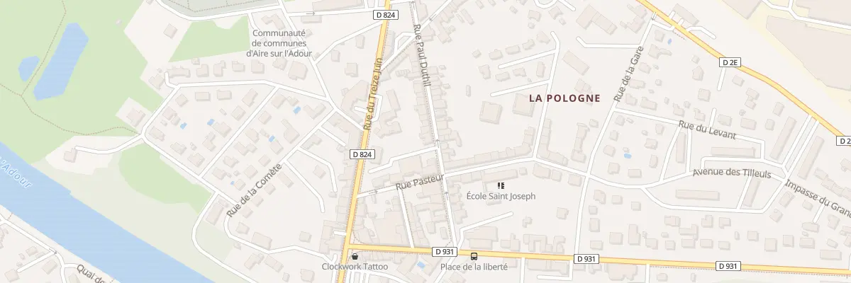 Plan du 13 Rue Paul Duthil à Aire-sur-l’Adour