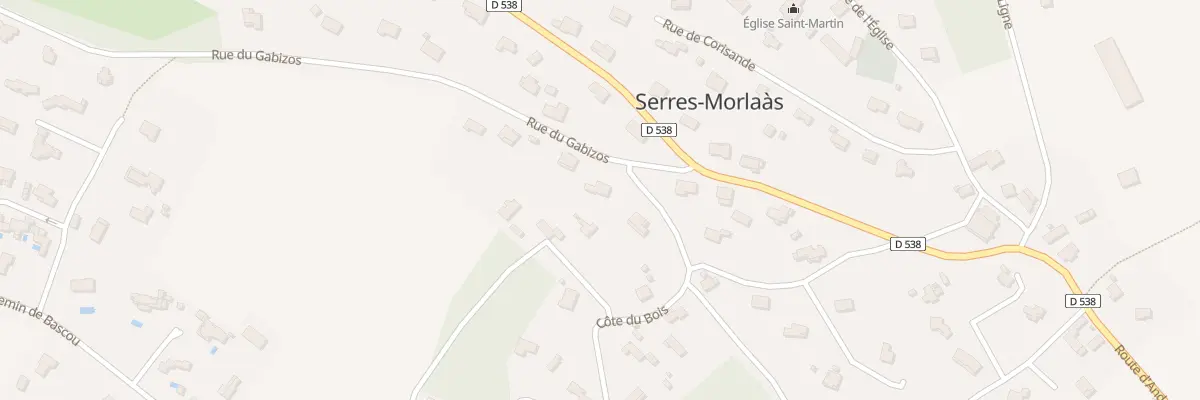 Plan du 9023 Rue des Chenes à Serres-Morlaàs