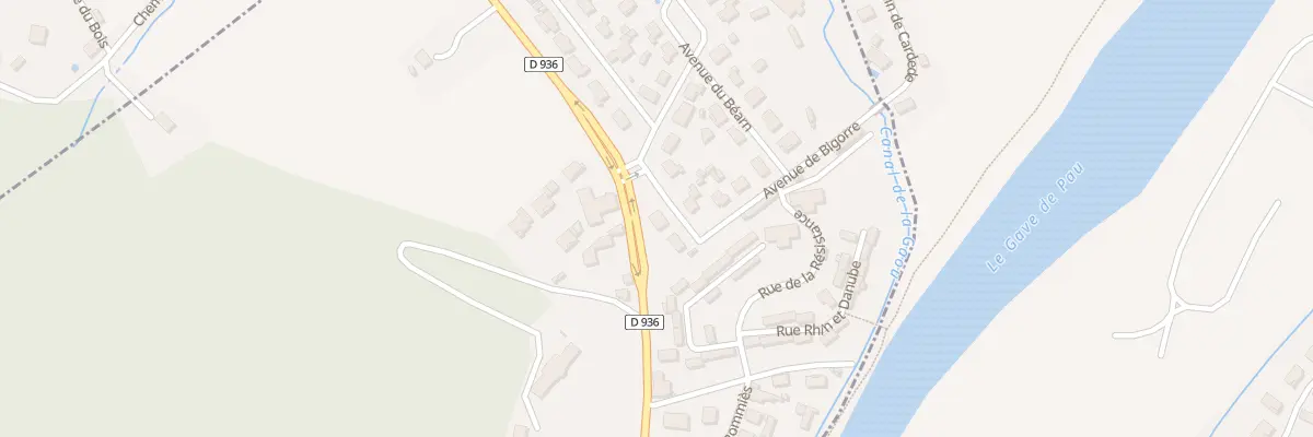Plan du 2 Av de Bigorre à Nay