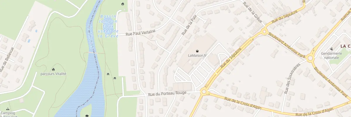 Plan du 10 Rue de la Paix à Parthenay