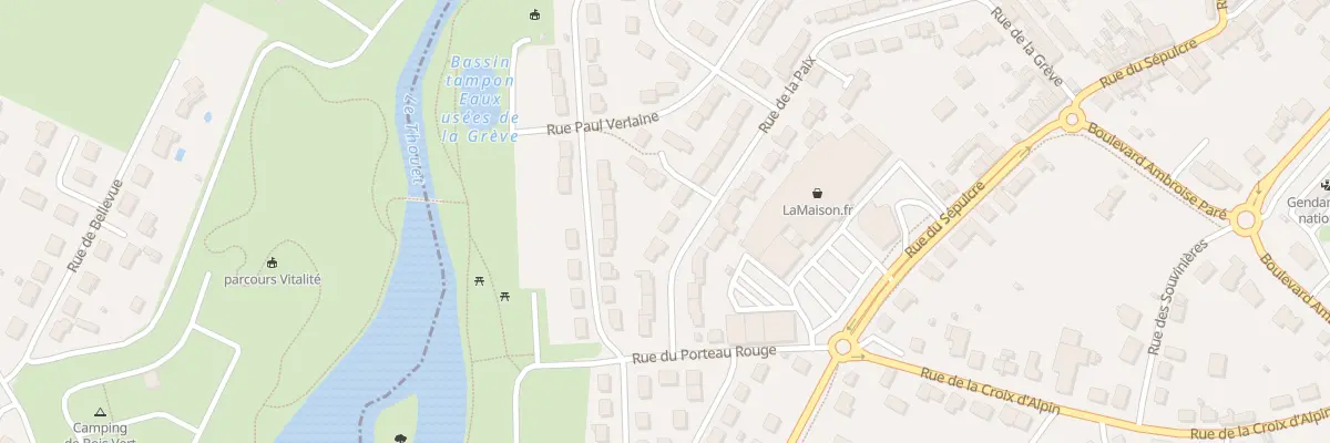 Plan du 9 Rue de la Paix à Parthenay