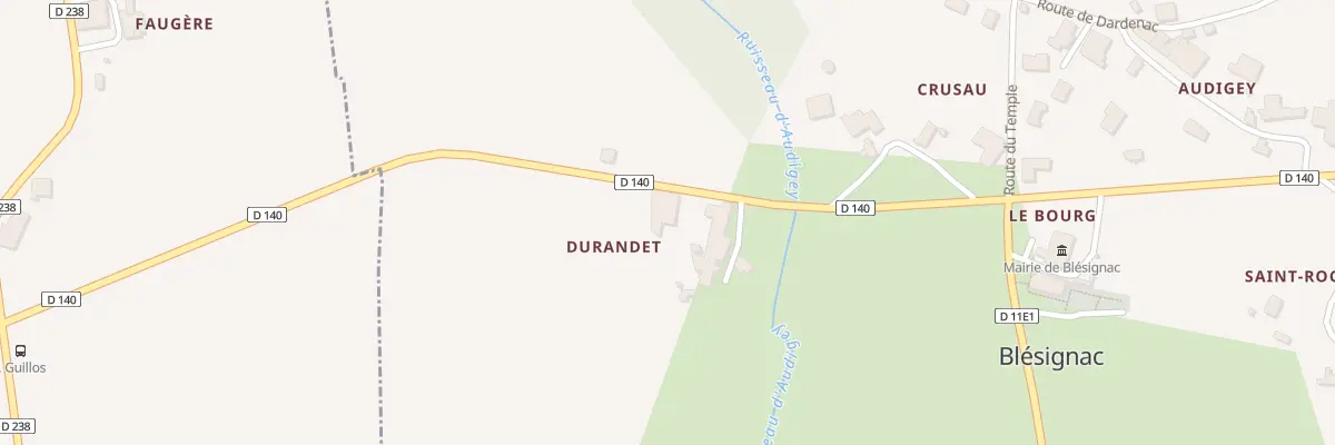 Plan du 8 Che de Durandet à Blésignac