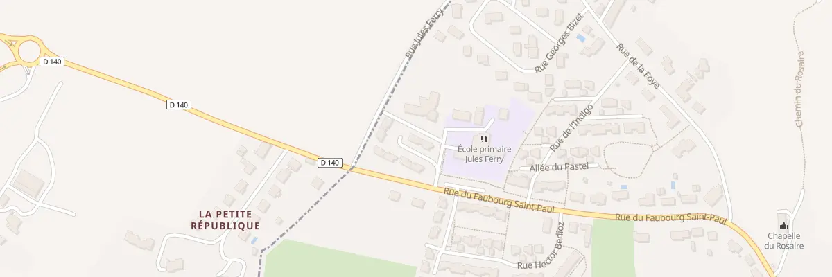 Plan du 7 All Jules Ferry à Parthenay