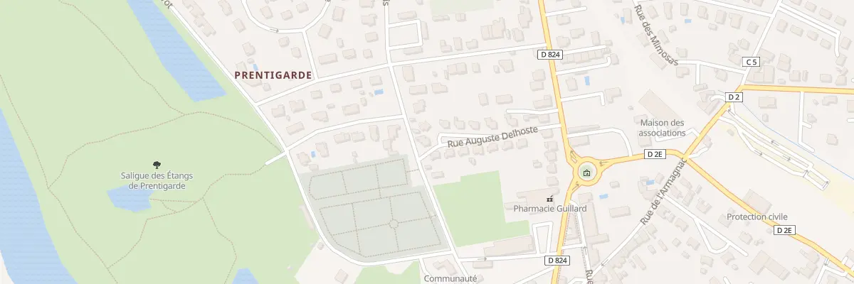 Plan du 14 Rue Auguste Delhoste à Aire-sur-l’Adour