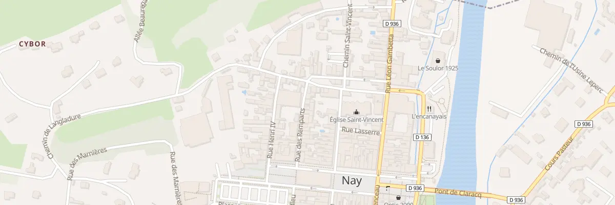 Plan du 20 Rue des Remparts à Nay