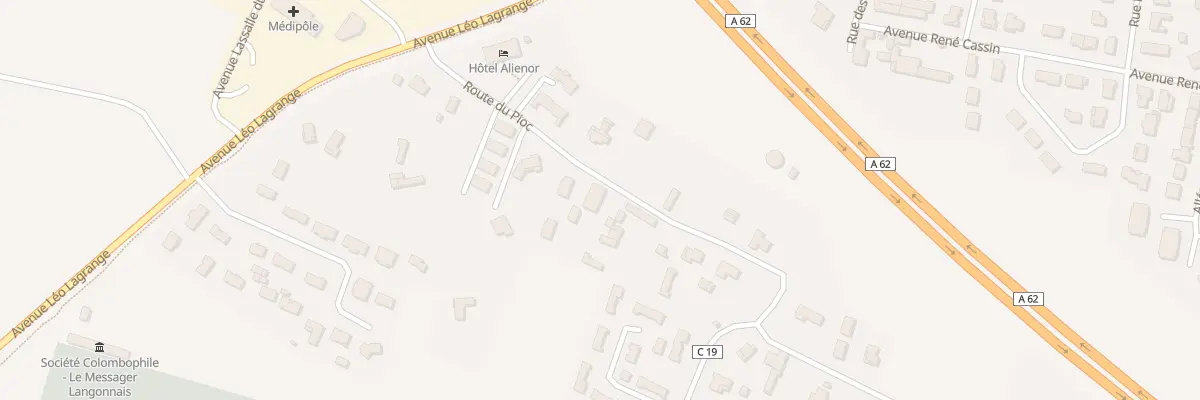 Plan du 36 Rte du Pioc à Langon