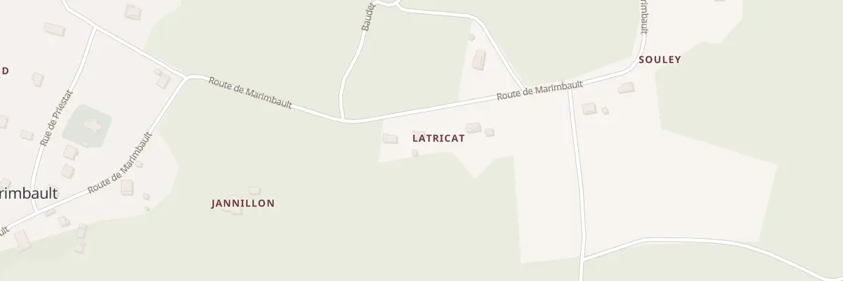 Plan du 2 Latricat à Marimbault