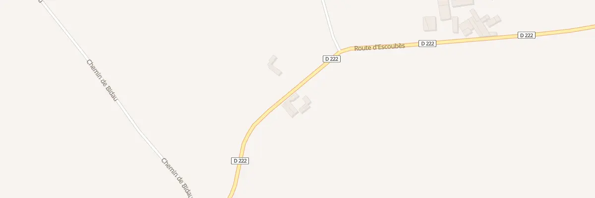 Plan de Rte d’Escoubes à Barinque