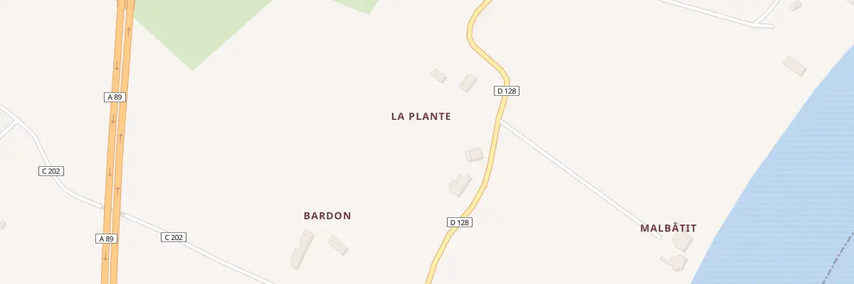 Plan du 210 La Plante à Arveyres