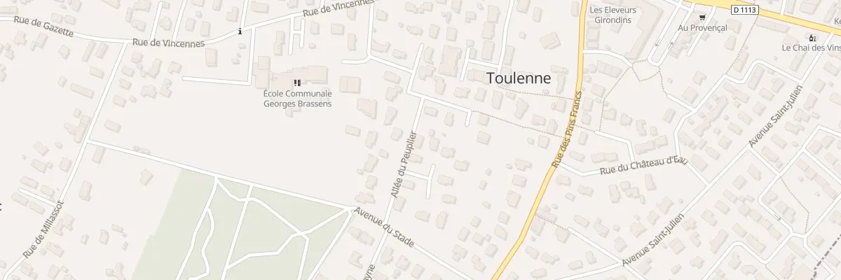 Plan du 8 All du Peuplier à Toulenne