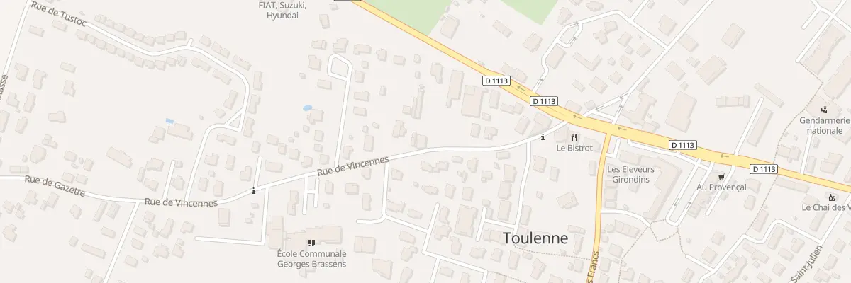 Plan du 13 Rue de Vincennes à Toulenne