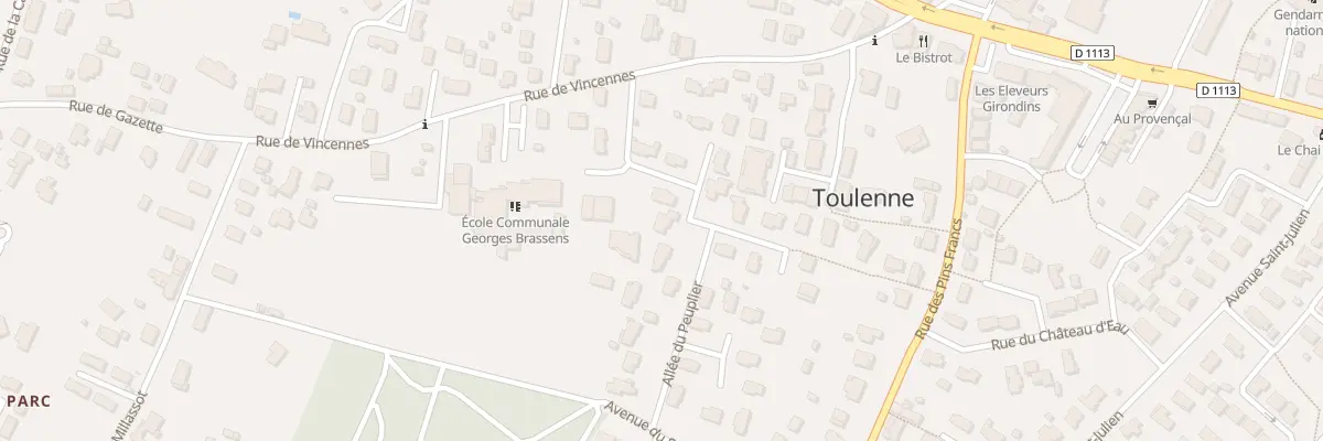 Plan du 11 All du Peuplier à Toulenne