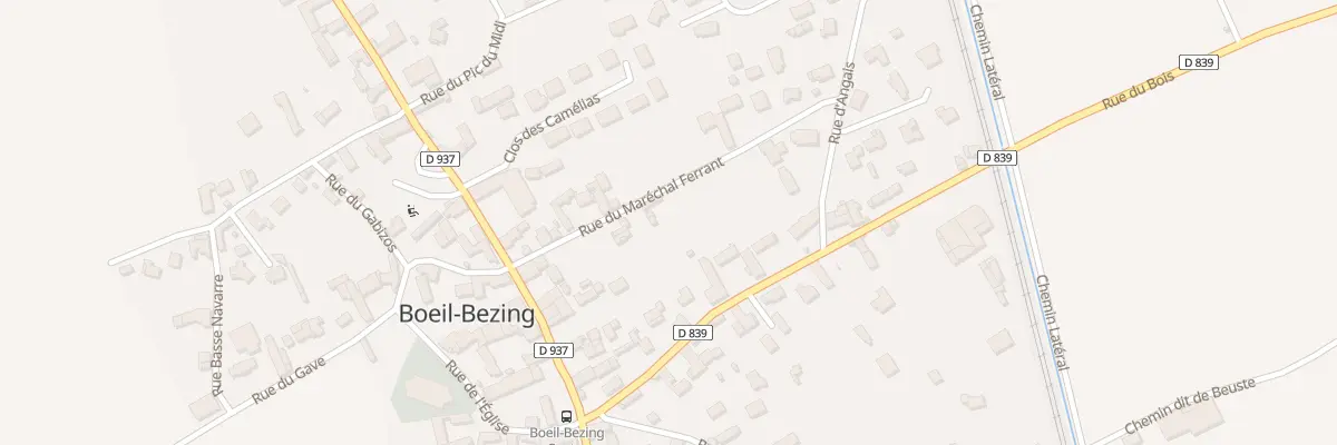 Plan du 4 Rue du Maréchal Férrant à Boeil-Bezing