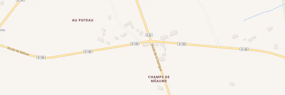 Plan du 134 Champs de Meaume à Maransin
