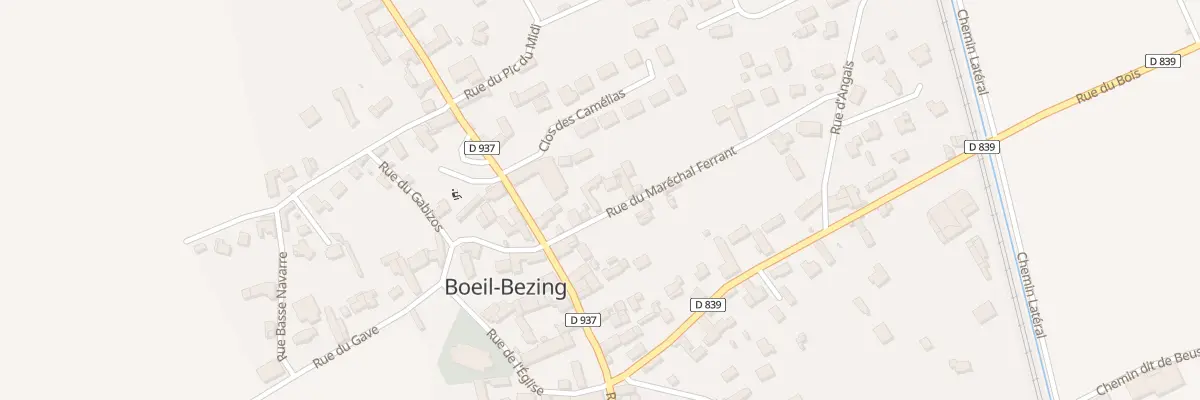Plan du 3 Rue du Maréchal Férrant à Boeil-Bezing