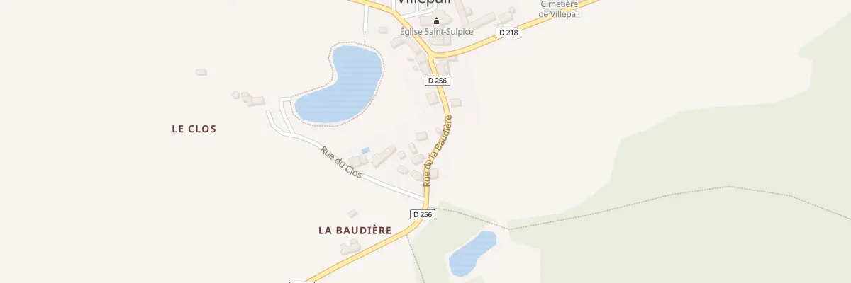 Plan du 8 Rue de la Baudière à Villepail
