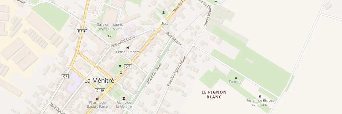 Plan du 13B All du Canal à La Ménitré