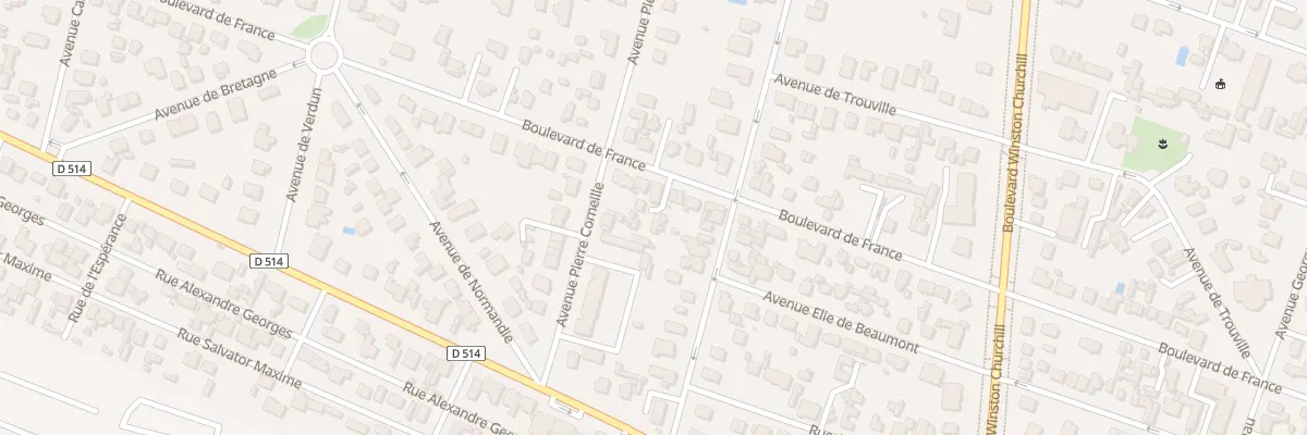 Plan du 91 Bd de France à Ouistreham