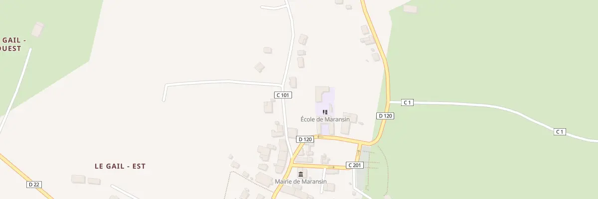 Plan du 13 Le Bourg à Maransin