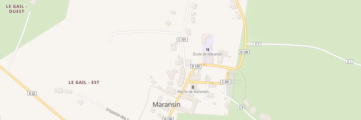 Plan du 325 Le Bourg à Maransin
