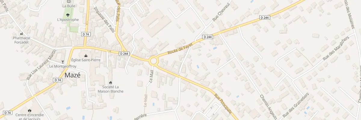 Plan du 2 Rue de la Maladrerie à Mazé-Milon