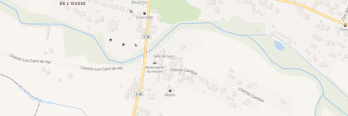 Plan du 1B Che Cambus à Ousse
