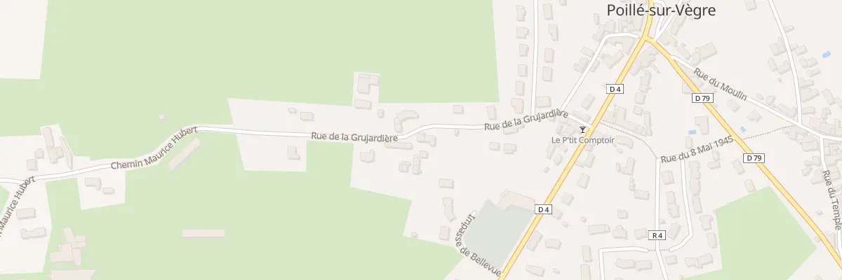 Plan du 7 Rue de la Grujardière à Poillé-sur-Vègre