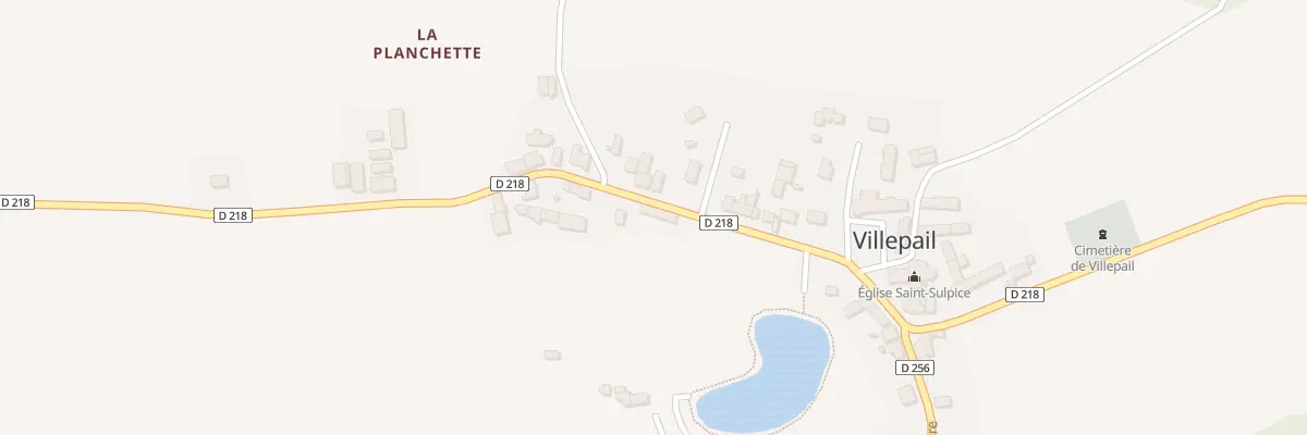Plan du 12 Rue de la Planchette à Villepail