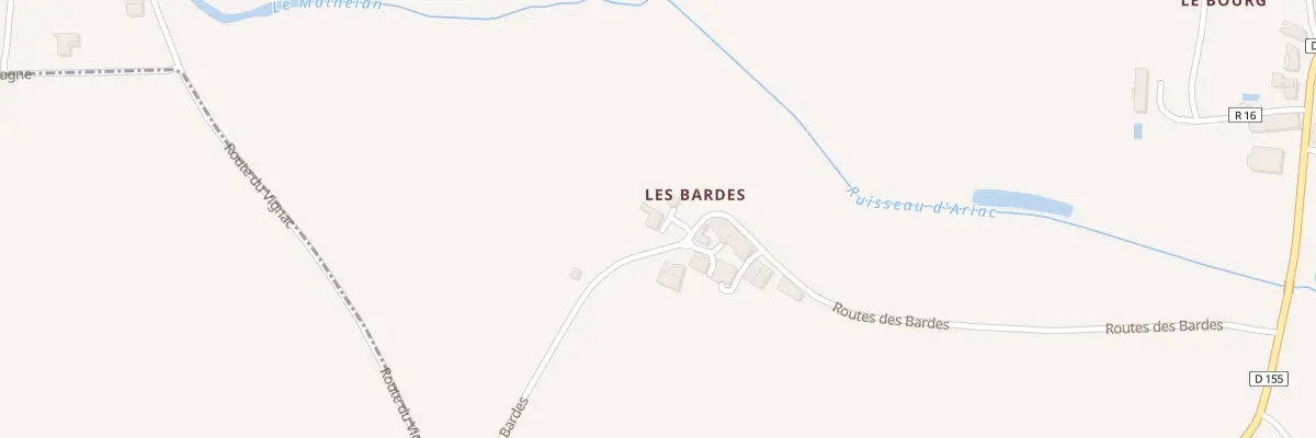 Plan du 5023 Les Bardes Ouest à Bran