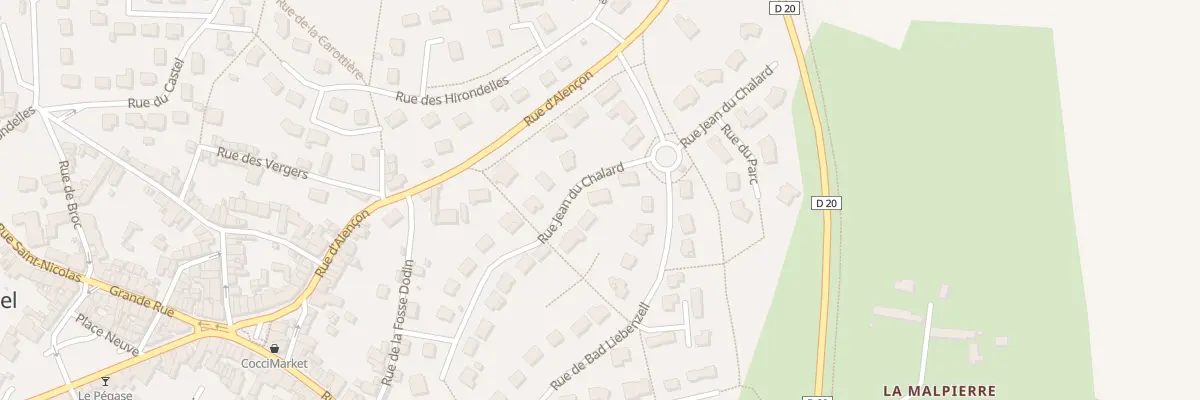 Plan du 20 Rue Jean du Chalard à Villaines-la-Juhel