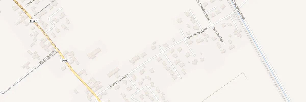 Plan du 3 Rue de la Gare Bezing Angais à Boeil-Bezing