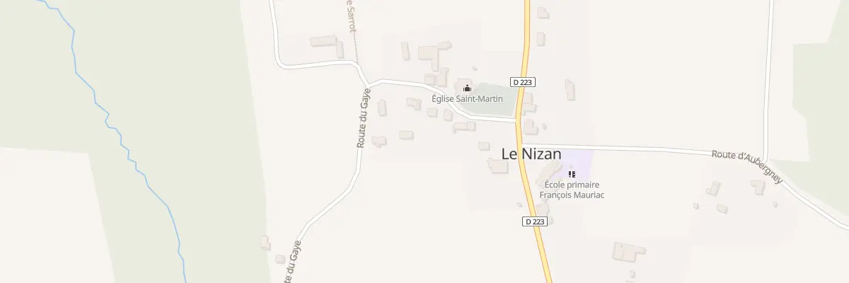 Plan du 1 Le Bourg Ouest au Nizan
