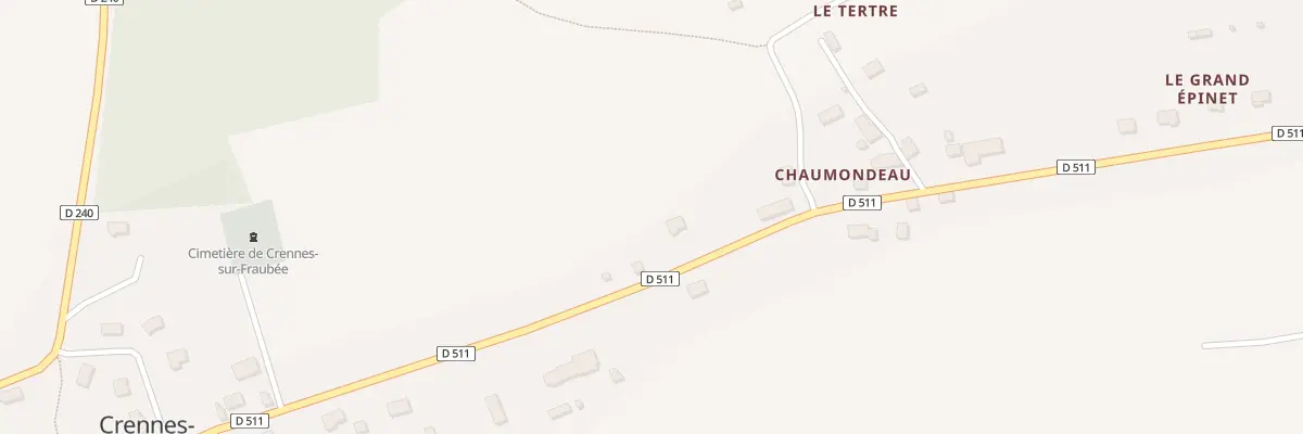 Plan du 1 La Bretonnière à Crennes-sur-Fraubée