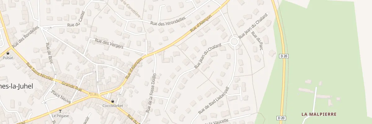 Plan du 15 Rue Jean du Chalard à Villaines-la-Juhel