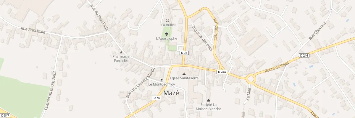 Plan du 92 Rue Principale à Mazé-Milon
